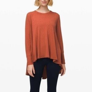 Lululemon Dare To Drape Long Sleeve top Size M Color Rustic Clay